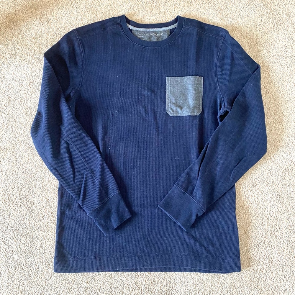 Banana Republic Long Sleeve Waffle Knit Shirt